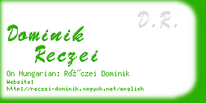 dominik reczei business card